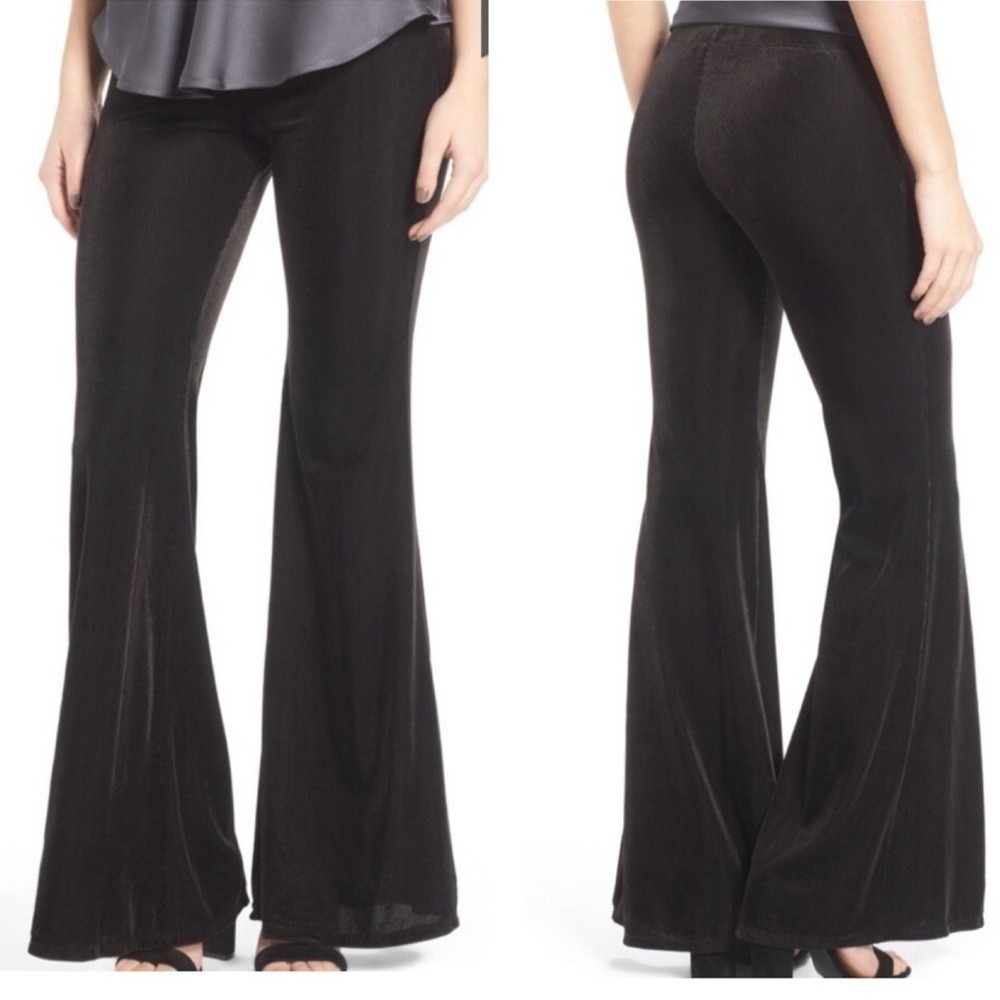 Band‎ of Gypsies Flare Bell Bottom Velvet Pant Sz 2X High Rise Boho Festival NWT